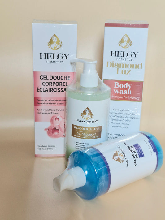 Pack 4 Gels Douche Éclat & Soin - Helgy Cosmetics